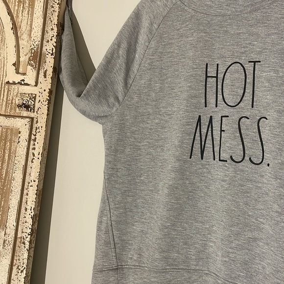 RAE DUNN “HOT MESS” Lightweight Sweater - Picture 2 of 4